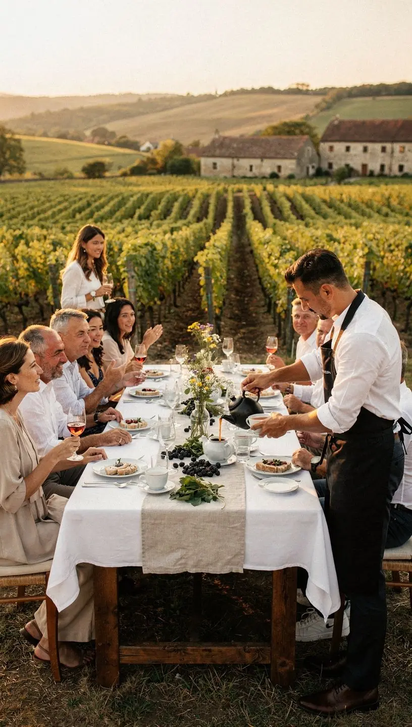 Különböző bogyós gyümölcsök és fűszernövények harmonikus keveréke a teában.